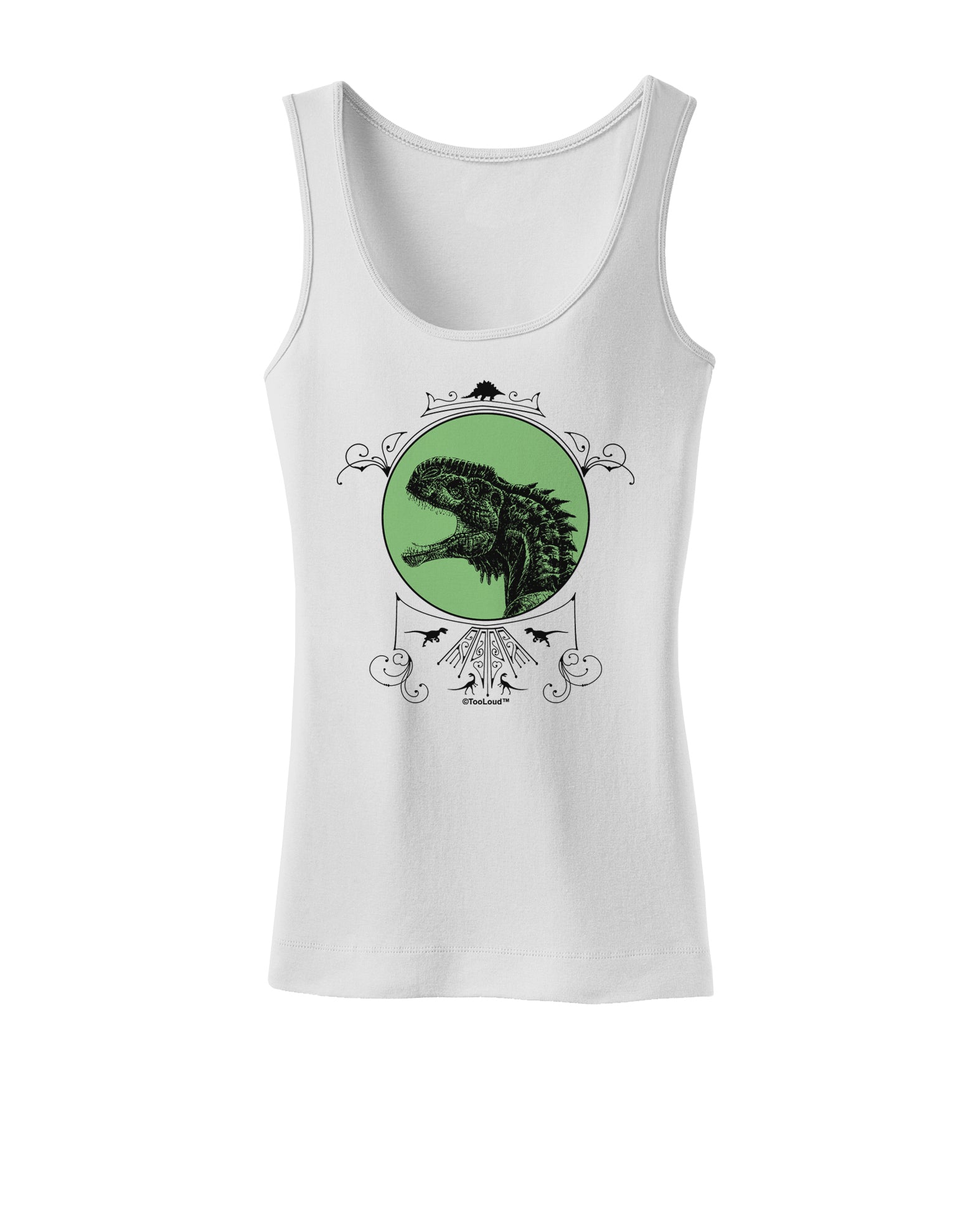 Jurassic Dinosaur Face Womens Tank Top by TooLoud-Womens Tank Tops-TooLoud-White-X-Small-Davson Sales