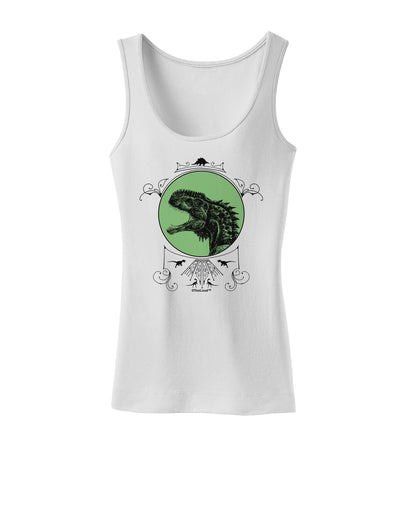 Jurassic Dinosaur Face Womens Tank Top by TooLoud-Womens Tank Tops-TooLoud-White-X-Small-Davson Sales