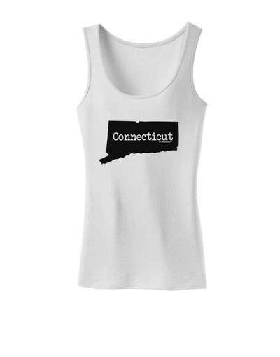 Connecticut - United States Shape Womens Tank Top by TooLoud-Womens Tank Tops-TooLoud-White-X-Small-Davson Sales