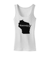 Wisconsin - United States Shape Womens Tank Top-Womens Tank Tops-TooLoud-White-X-Small-Davson Sales