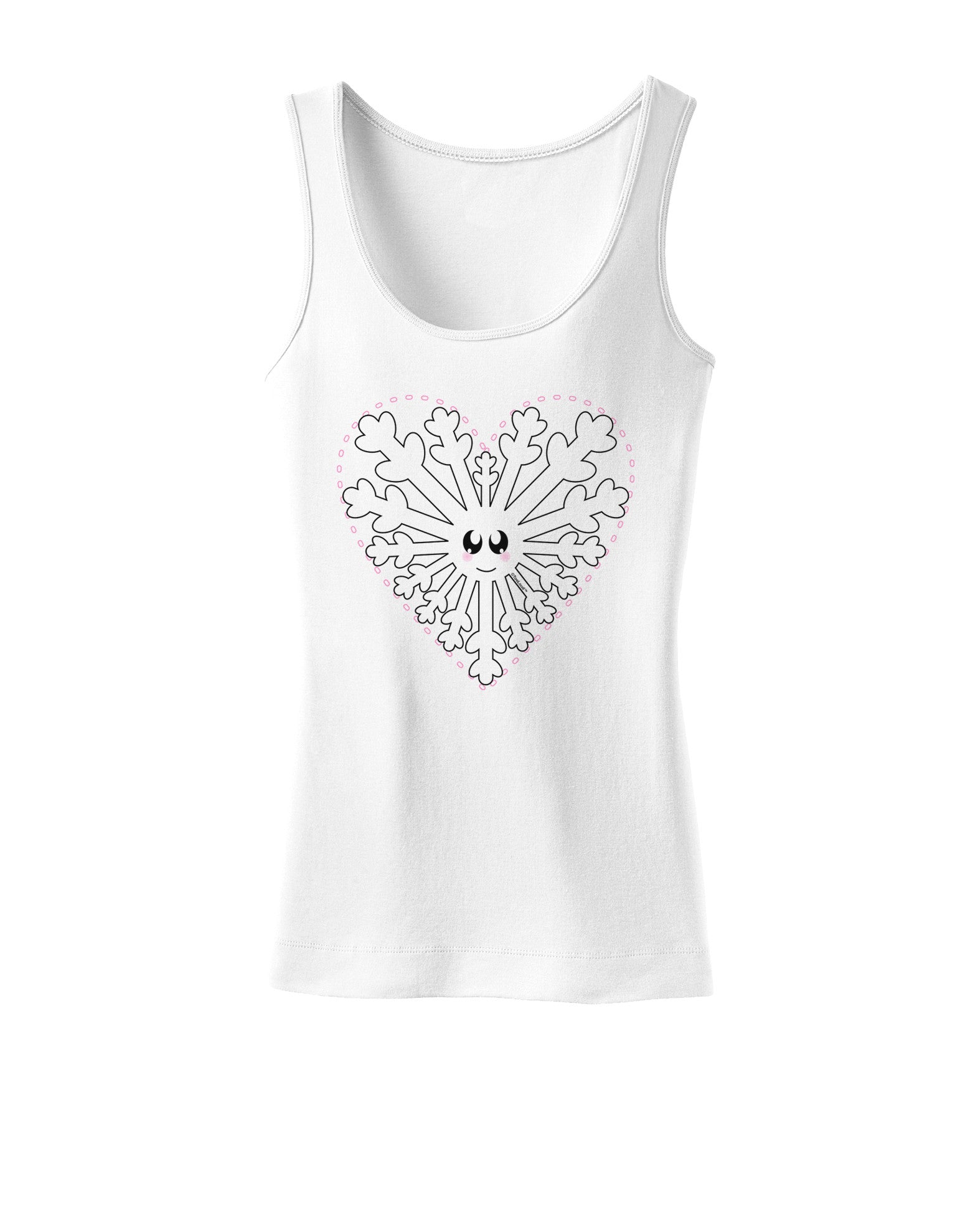 Heart Snowflake Christmas Womens Tank Top-Womens Tank Tops-TooLoud-White-X-Small-Davson Sales