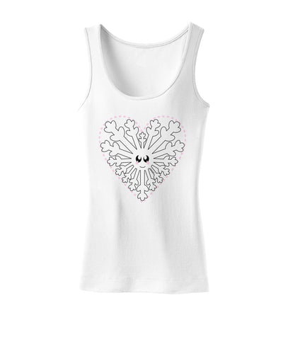 Heart Snowflake Christmas Womens Tank Top-Womens Tank Tops-TooLoud-White-X-Small-Davson Sales