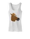 Silly Cartoon Horse Head Womens Tank Top-Womens Tank Tops-TooLoud-White-X-Small-Davson Sales