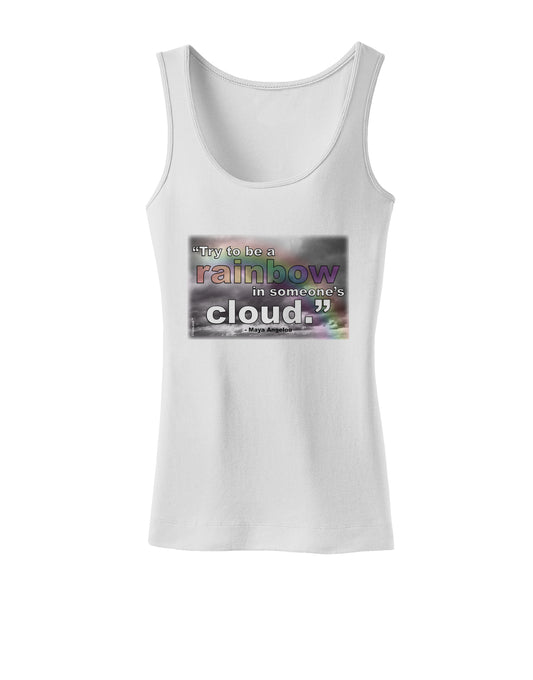Rainbow in Cloud M Angelou Womens Petite Tank Top by TooLoud-TooLoud-White-X-Small-Davson Sales