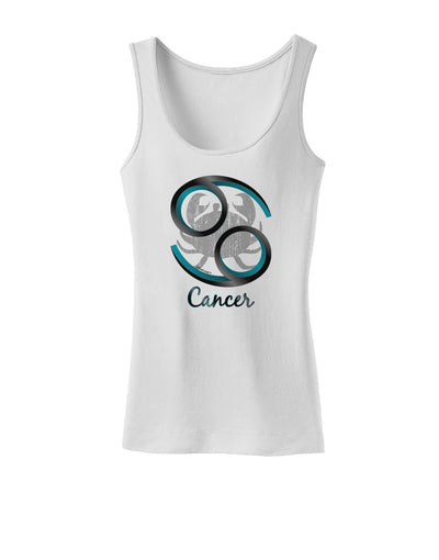 Cancer Symbol Womens Petite Tank Top-TooLoud-White-X-Small-Davson Sales