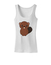 Cute Beaver Womens Petite Tank Top-TooLoud-White-X-Small-Davson Sales