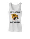 Gluttony Day Disgruntled Cat Womens Tank Top by-Womens Tank Tops-TooLoud-White-X-Small-Davson Sales