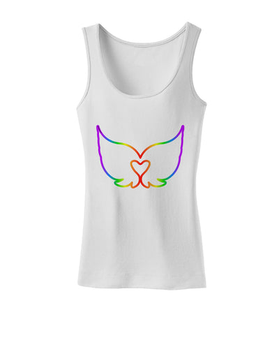 Cute Rainbow Angel Wings Heart Womens Tank Top-Womens Tank Tops-TooLoud-White-X-Small-Davson Sales