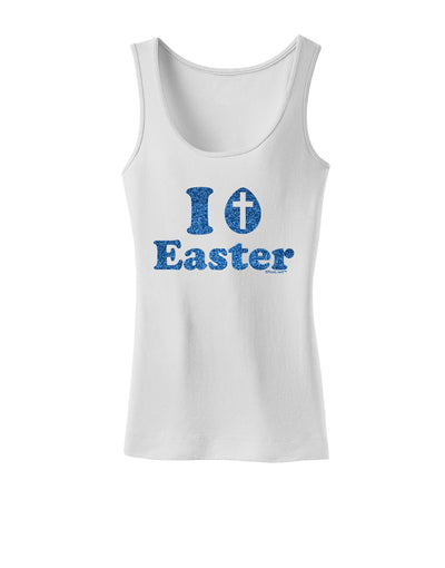 I Egg Cross Easter - Blue Glitter Womens Tank Top by TooLoud-Womens Tank Tops-TooLoud-White-X-Small-Davson Sales