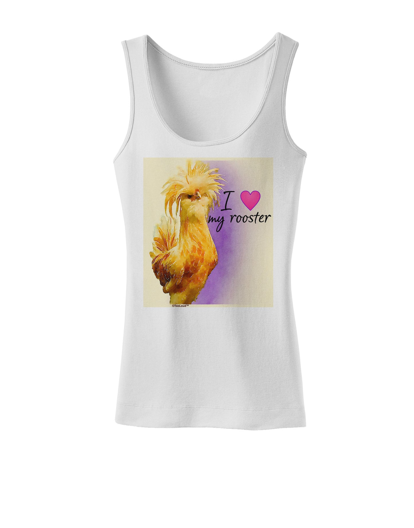 I Heart My Rooster Womens Petite Tank Top-Womens Tank Tops-TooLoud-White-X-Small-Davson Sales