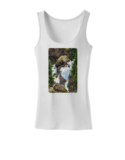 TooLoud Waterfall Watercolor Womens Tank Top-Womens Tank Tops-TooLoud-White-X-Small-Davson Sales