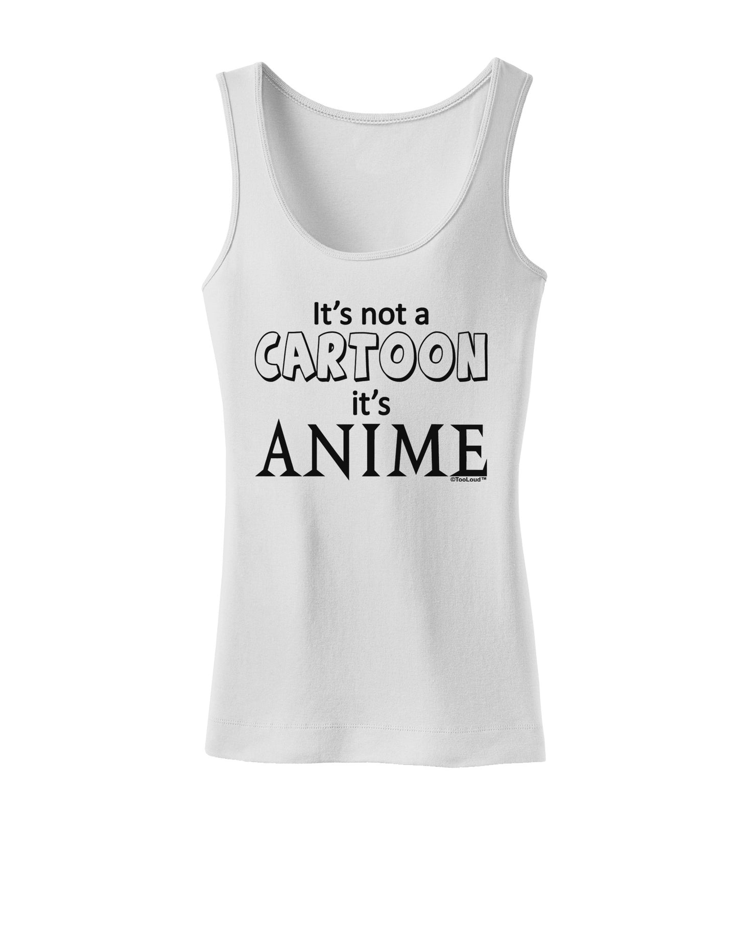 Not A Cartoon Text Womens Petite Tank Top-TooLoud-White-X-Small-Davson Sales