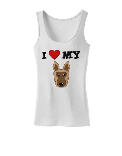 I Heart My - Cute German Shepherd Dog Womens Tank Top by TooLoud-Womens Tank Tops-TooLoud-White-X-Small-Davson Sales