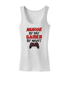 Nurse By Day Gamer By Night Womens Petite Tank Top-TooLoud-White-X-Small-Davson Sales