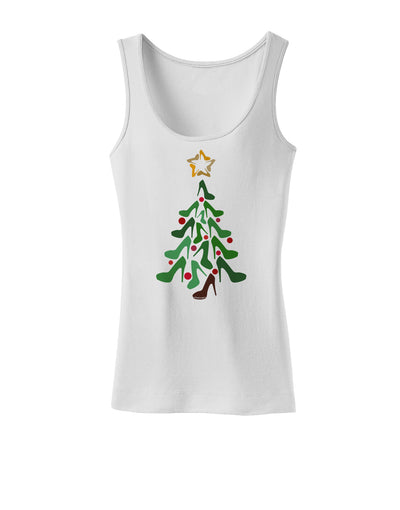 High Heels Shoes Christmas Tree Womens Tank Top-Womens Tank Tops-TooLoud-White-X-Small-Davson Sales