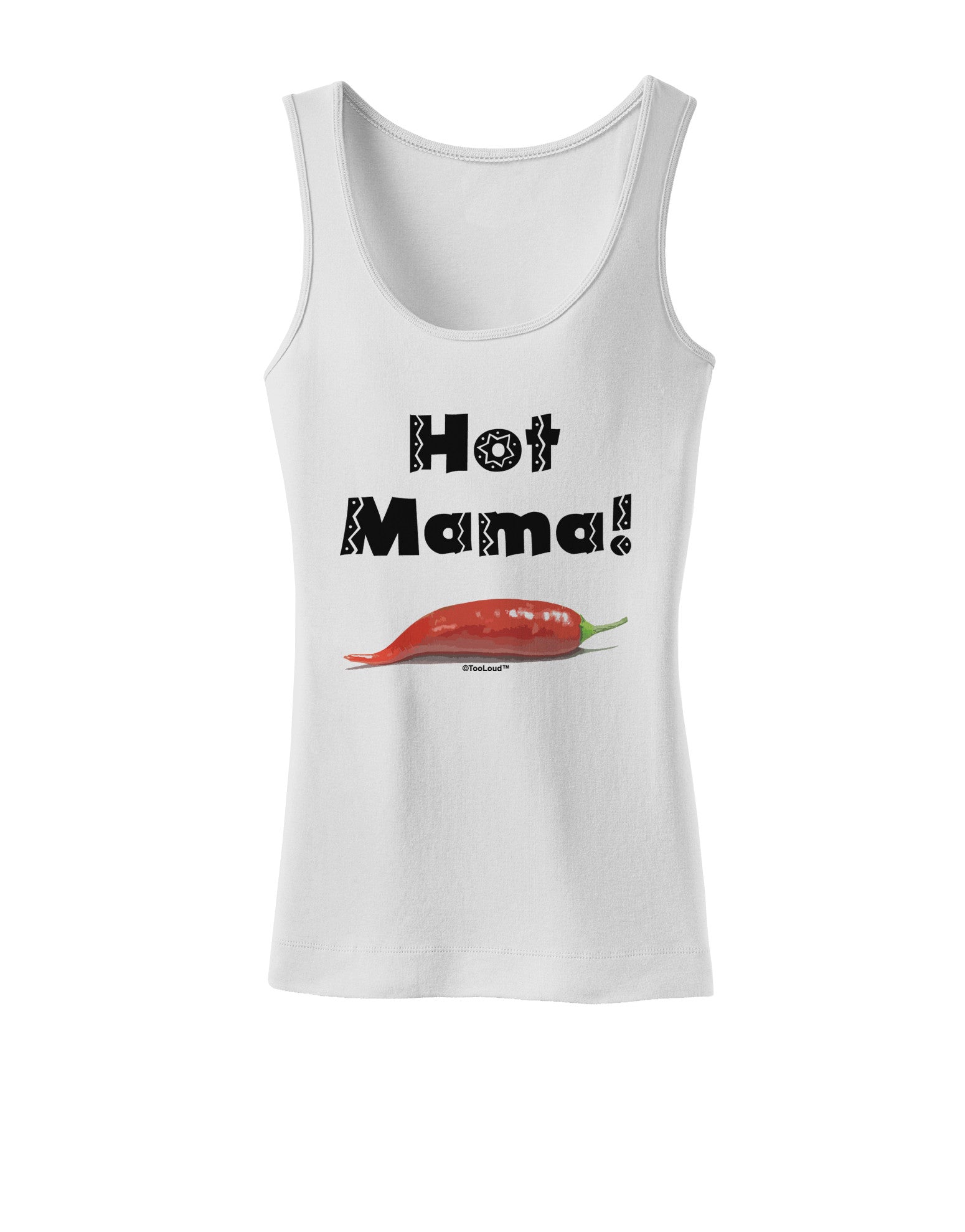 Hot Mama Chili Pepper Womens Tank Top-Womens Tank Tops-TooLoud-White-X-Small-Davson Sales