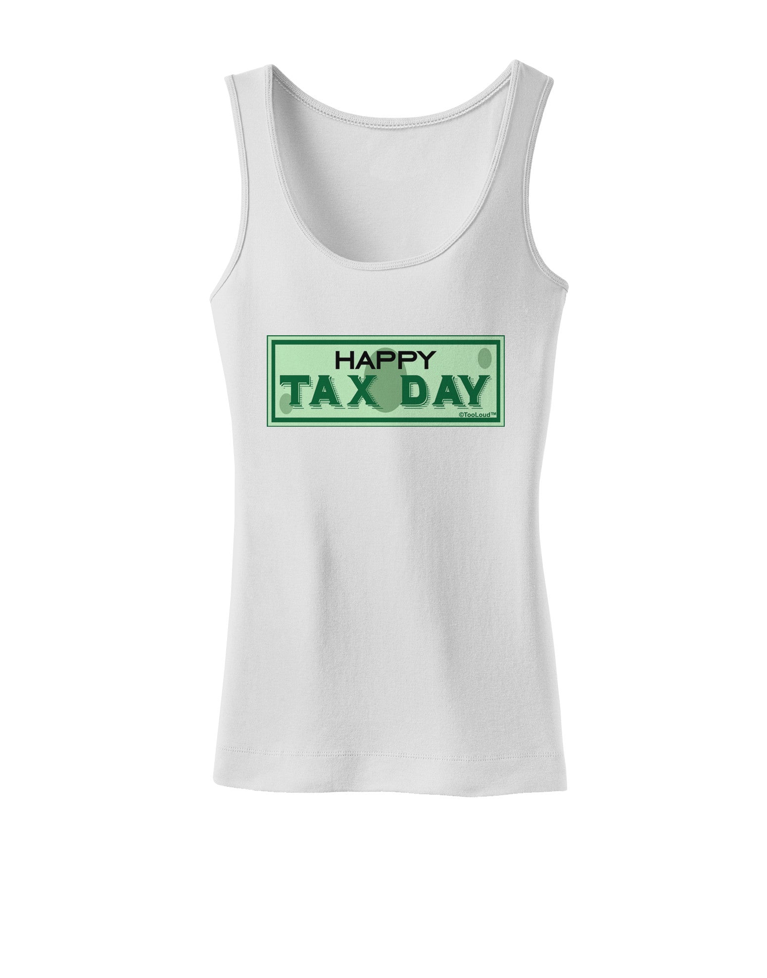 Happy Tax Day Womens Petite Tank Top-TooLoud-White-X-Small-Davson Sales