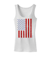 Red and Blue Stamp Style American Flag - Distressed Womens Tank Top by TooLoud-Womens Tank Tops-TooLoud-White-X-Small-Davson Sales