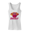 Cute Gobble Turkey Pink Womens Tank Top-Womens Tank Tops-TooLoud-White-X-Small-Davson Sales