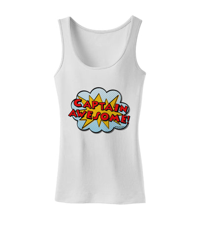 Captain Awesome - Superhero Style Womens Tank Top by TooLoud-Womens Tank Tops-TooLoud-White-X-Small-Davson Sales