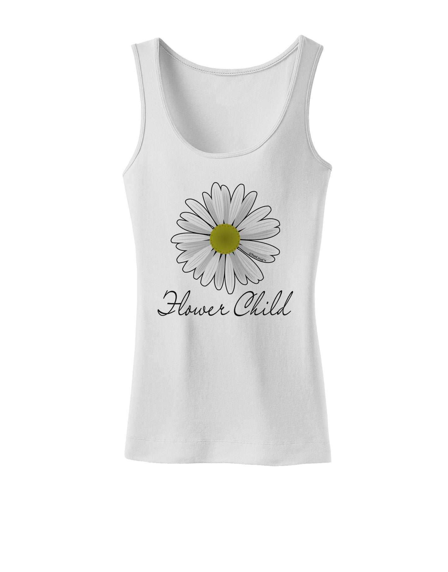 Pretty Daisy - Flower Child Womens Petite Tank Top-Womens Tank Tops-TooLoud-White-X-Small-Davson Sales