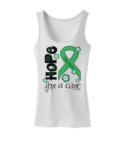 Hope for a Cure - Light Green Ribbon Celiac Disease - Flowers Womens Tank Top-Womens Tank Tops-TooLoud-White-X-Small-Davson Sales