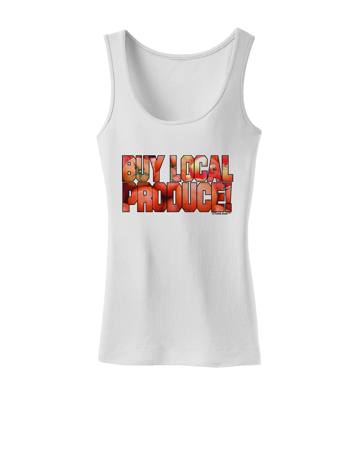 Buy Local Produce Tomatoes Text Womens Tank Top-Womens Tank Tops-TooLoud-White-X-Small-Davson Sales