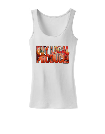 Buy Local Produce Tomatoes Text Womens Tank Top-Womens Tank Tops-TooLoud-White-X-Small-Davson Sales