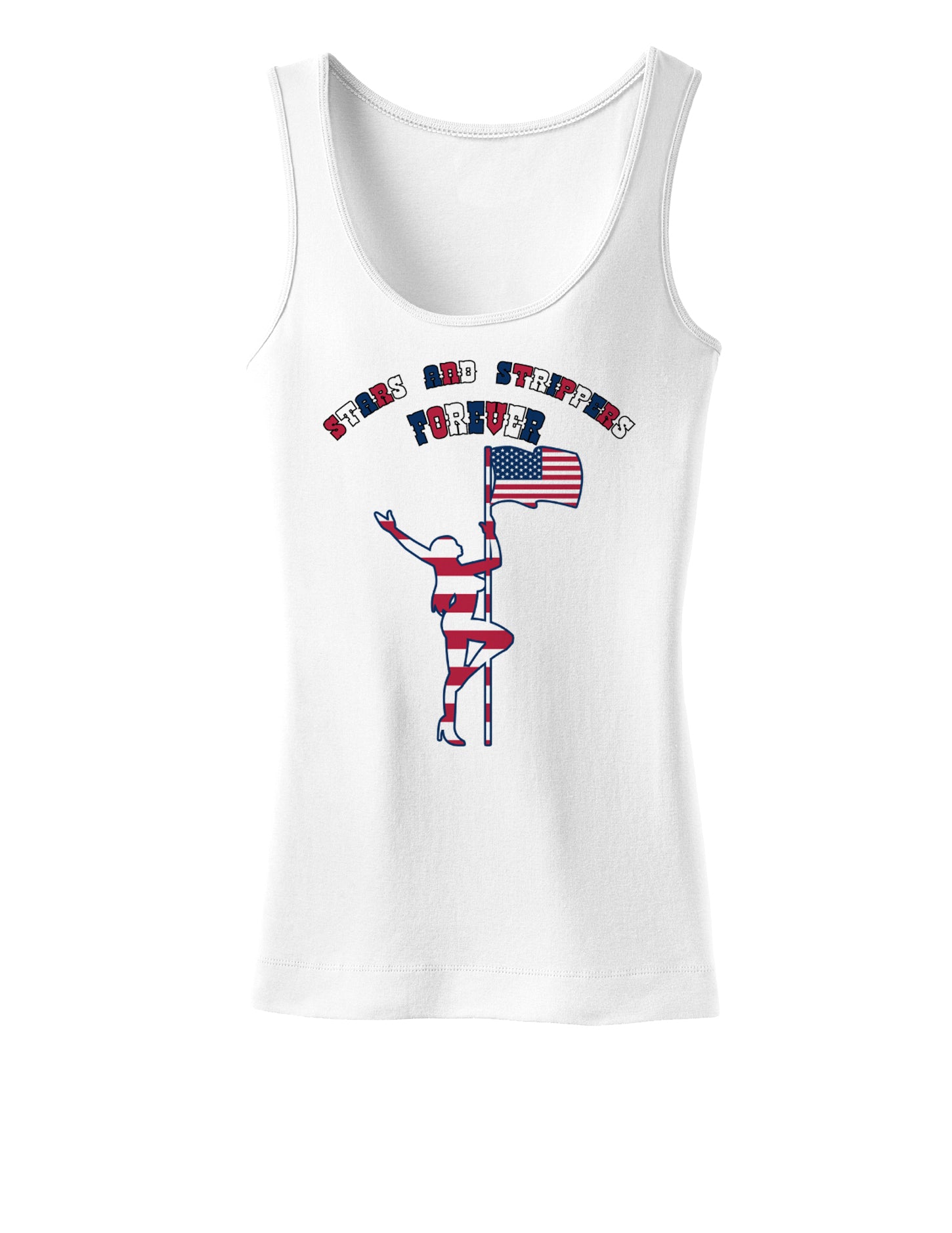 Stars and Strippers Forever Female Womens Tank Top-Womens Tank Tops-TooLoud-White-X-Small-Davson Sales