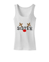 Matching Family Christmas Design - Reindeer - Sister Womens Tank Top by TooLoud-Womens Tank Tops-TooLoud-White-X-Small-Davson Sales