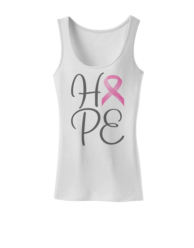 Hope - Breast Cancer Awareness Ribbon Womens Tank Top-Womens Tank Tops-TooLoud-White-X-Small-Davson Sales