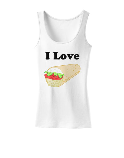 I Love Burritos - Funny Food Womens Tank Top-Womens Tank Tops-TooLoud-White-X-Small-Davson Sales