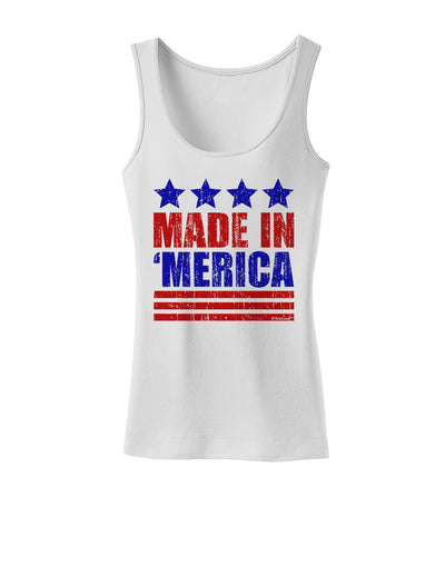 Made in Merica - Stars and Stripes Color Design Womens Tank Top-Womens Tank Tops-TooLoud-White-X-Small-Davson Sales