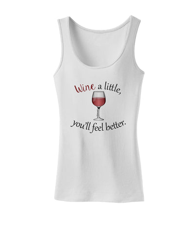 Wine a Little Womens Petite Tank Top by TooLoud-TooLoud-White-X-Small-Davson Sales