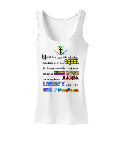 Equality Life Liberty Pursuit of Happiness Womens Tank Top-Womens Tank Tops-TooLoud-White-X-Small-Davson Sales