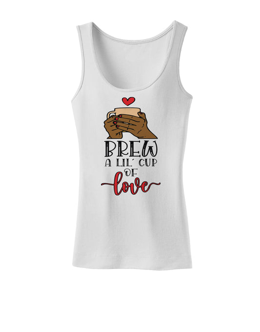 Brew a lil cup of love Womens Petite Tank Top-Womens Tank Tops-TooLoud-White-X-Small-Davson Sales