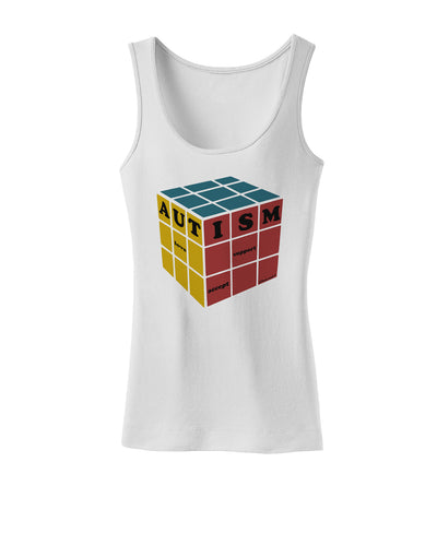 Autism Awareness - Cube Color Womens Tank Top-Womens Tank Tops-TooLoud-White-X-Small-Davson Sales