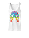 Rainbow Skeleton Ribcage with Heart Womens Tank Top-Womens Tank Tops-TooLoud-White-X-Small-Davson Sales