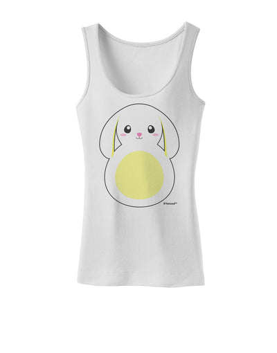 Cute Bunny with Floppy Ears - Yellow Womens Tank Top by TooLoud-Womens Tank Tops-TooLoud-White-X-Small-Davson Sales