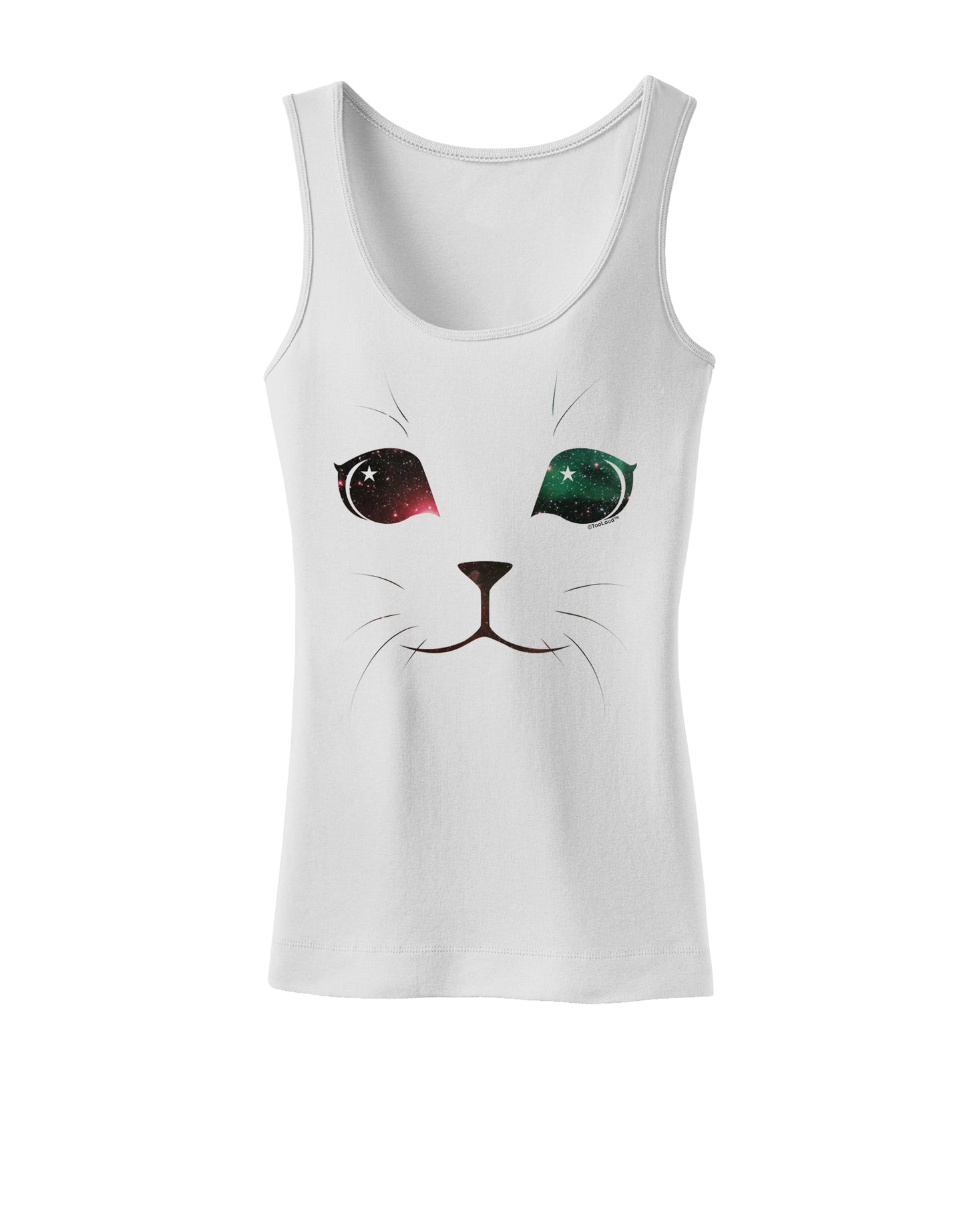 Adorable Space Cat Womens Petite Tank Top by-TooLoud-White-X-Small-Davson Sales