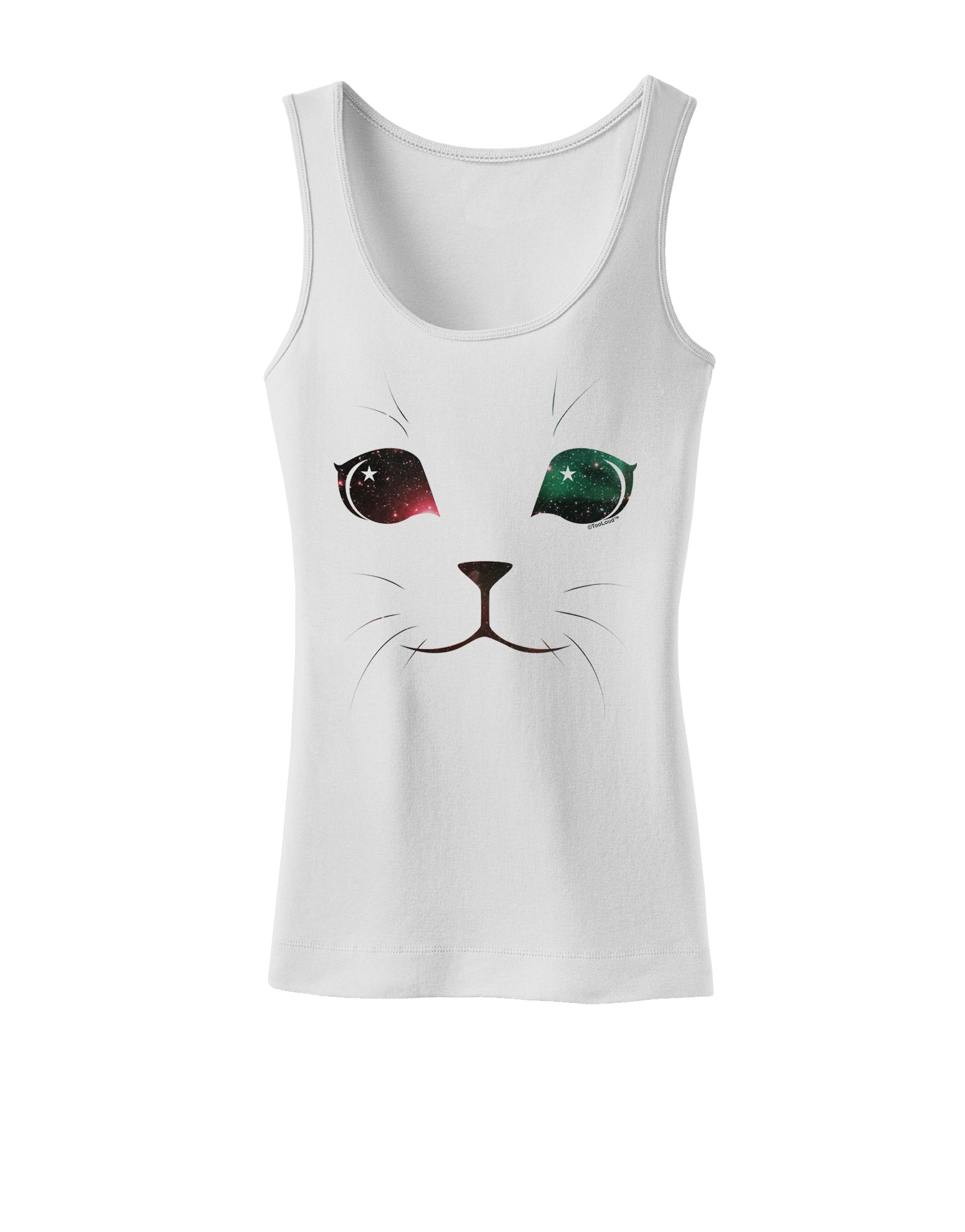Adorable Space Cat Womens Petite Tank Top by-TooLoud-White-X-Small-Davson Sales