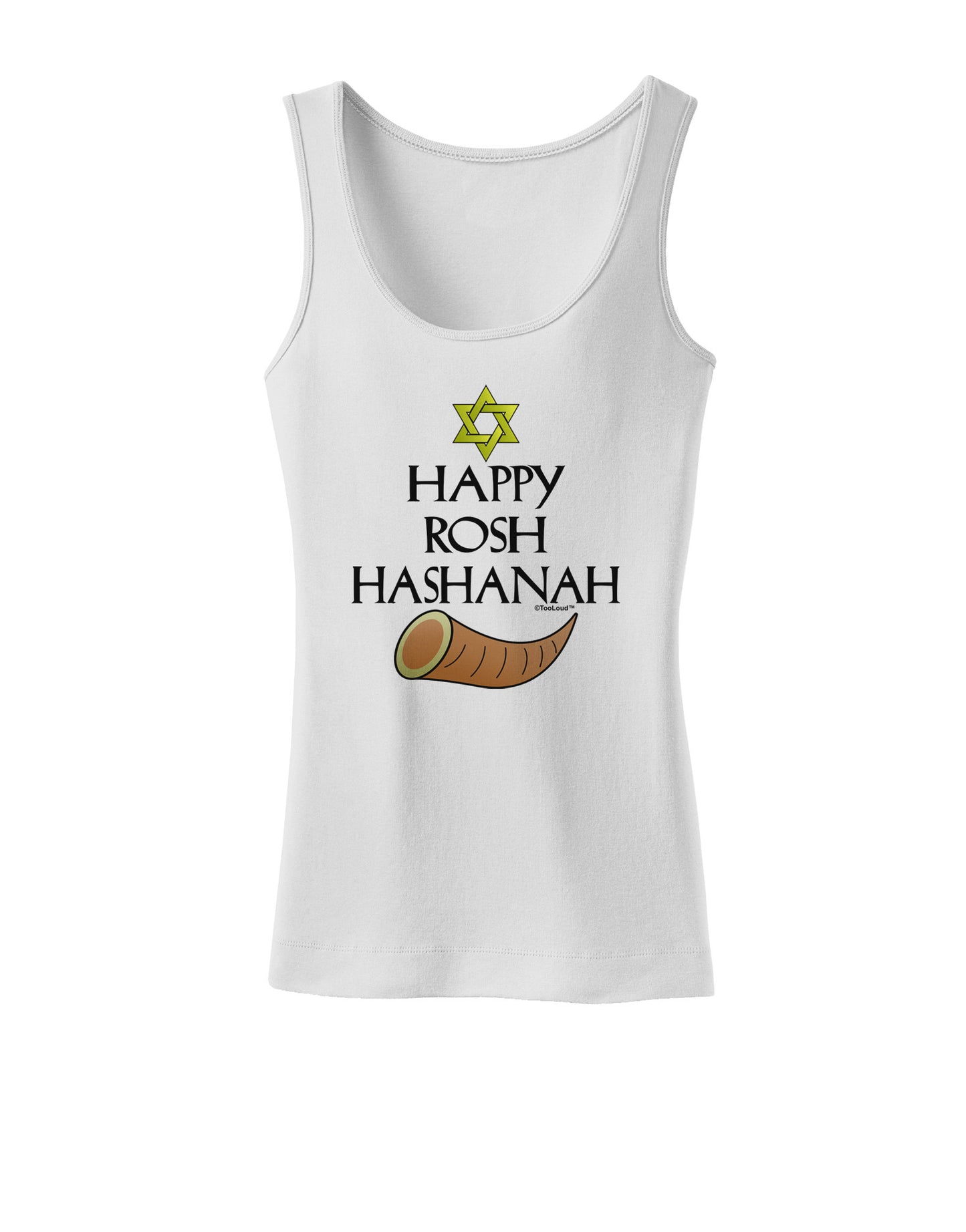 Happy Rosh Hashanah Womens Petite Tank Top-TooLoud-White-X-Small-Davson Sales