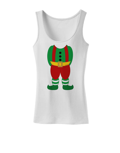 Christmas Elf Boy Character Body Womens Tank Top-Womens Tank Tops-TooLoud-White-X-Small-Davson Sales