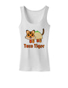 Cute Taco Tiger Text Womens Petite Tank Top-TooLoud-White-X-Small-Davson Sales