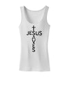 Jesus Saves - Cross Shape Design Womens Tank Top by TooLoud-Womens Tank Tops-TooLoud-White-X-Small-Davson Sales