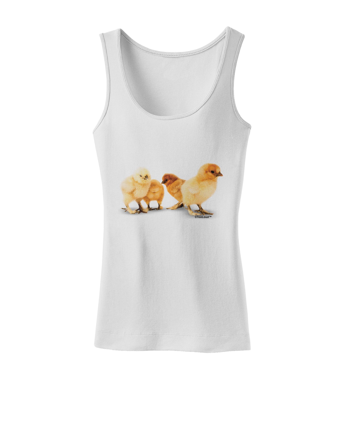 Cute Chicks Womens Petite Tank Top-TooLoud-White-X-Small-Davson Sales