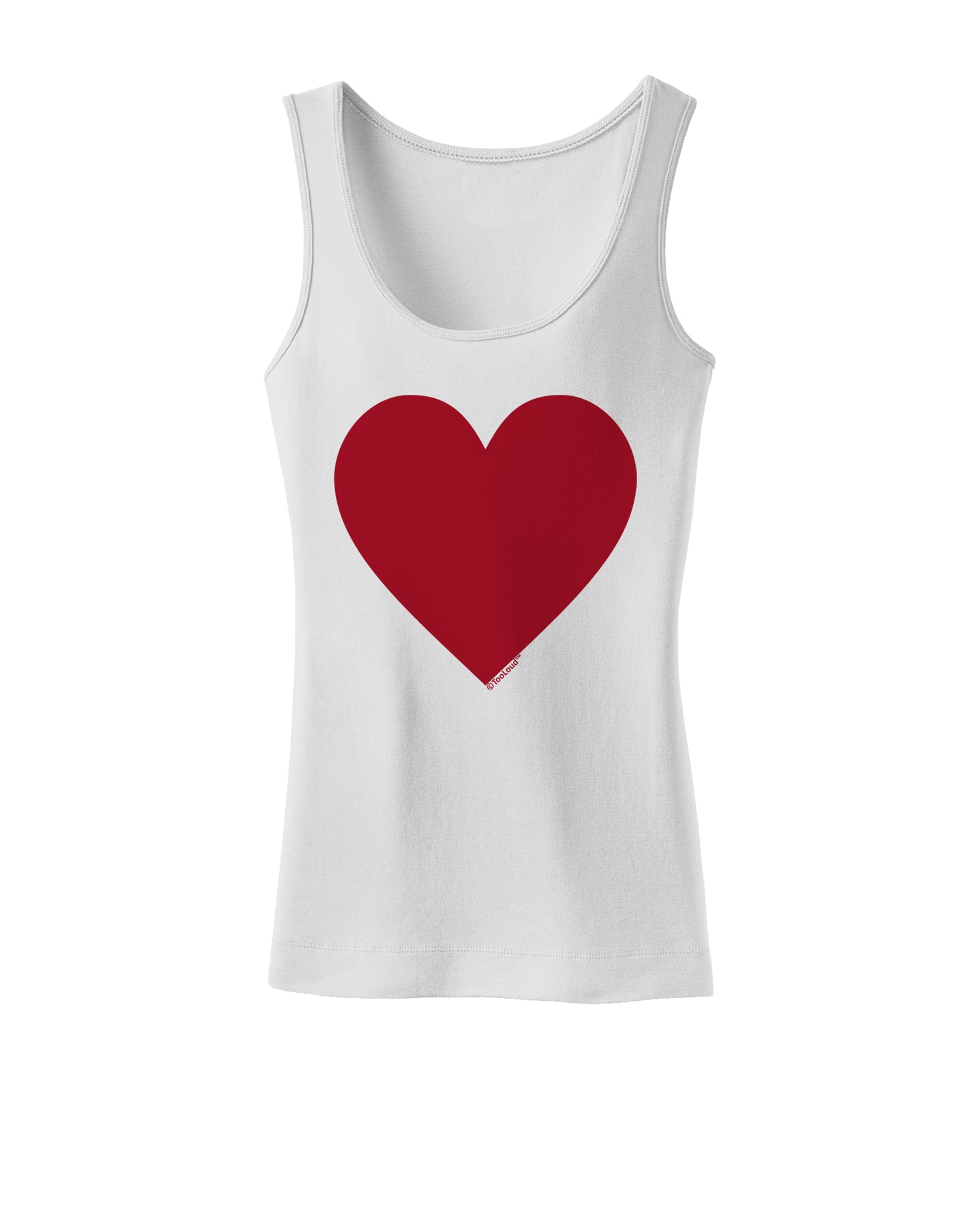 Big Red Heart Valentine's Day Womens Tank Top-Womens Tank Tops-TooLoud-White-X-Small-Davson Sales
