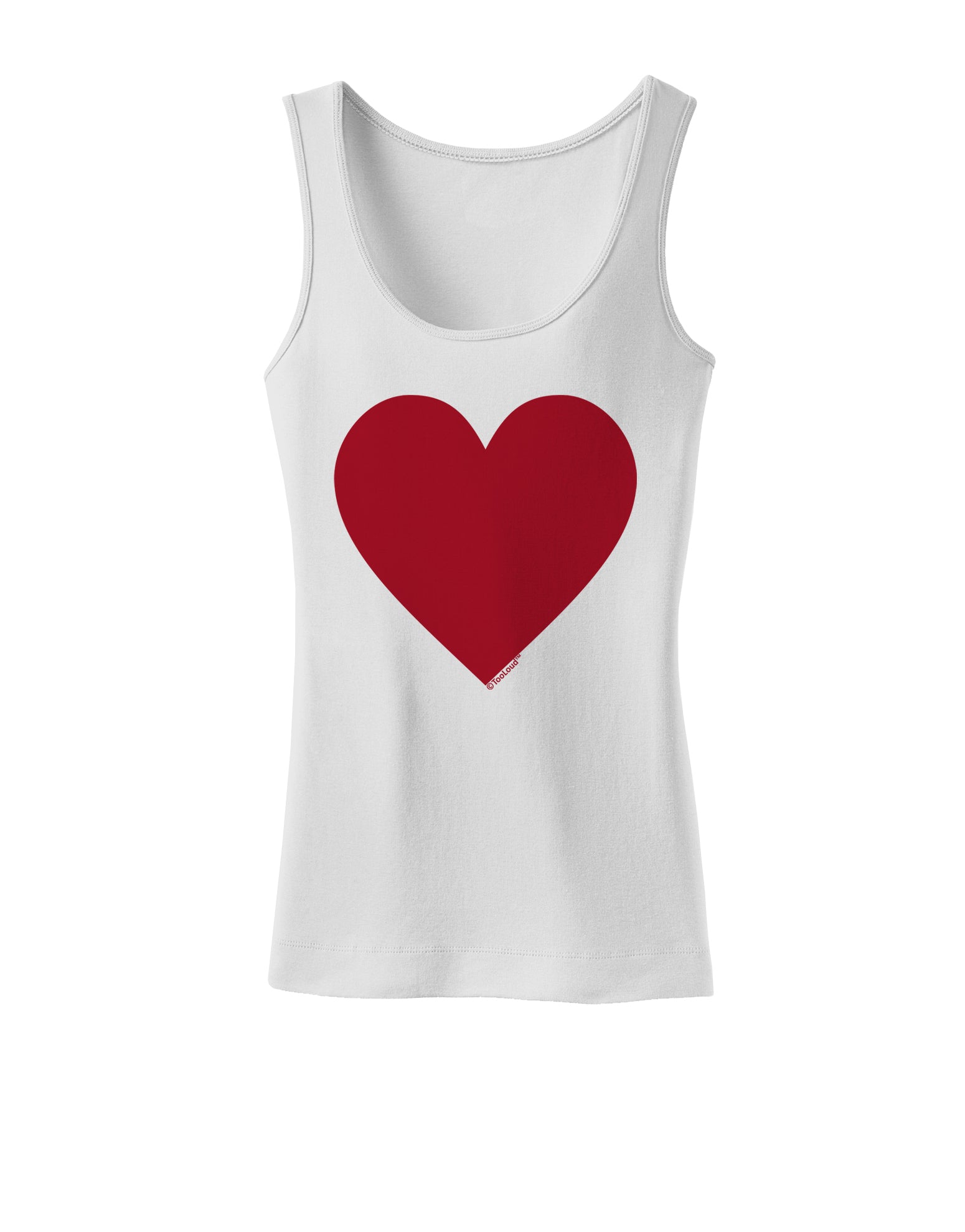 Big Red Heart Valentine's Day Womens Tank Top-Womens Tank Tops-TooLoud-White-X-Small-Davson Sales