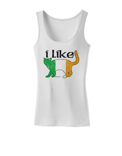 I Like Irish Cat Silhouette Womens Tank Top by TooLoud-Womens Tank Tops-TooLoud-White-X-Small-Davson Sales