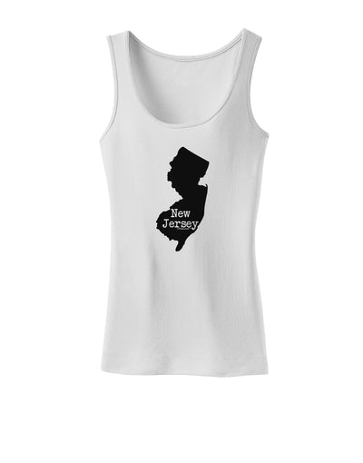 New Jersey - United States Shape Womens Tank Top by TooLoud-Womens Tank Tops-TooLoud-White-X-Small-Davson Sales